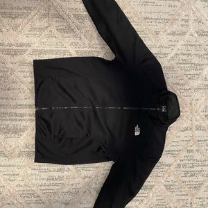 North Face Black soft shell full zip jacket